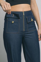 Wide Leg Denim Jeans