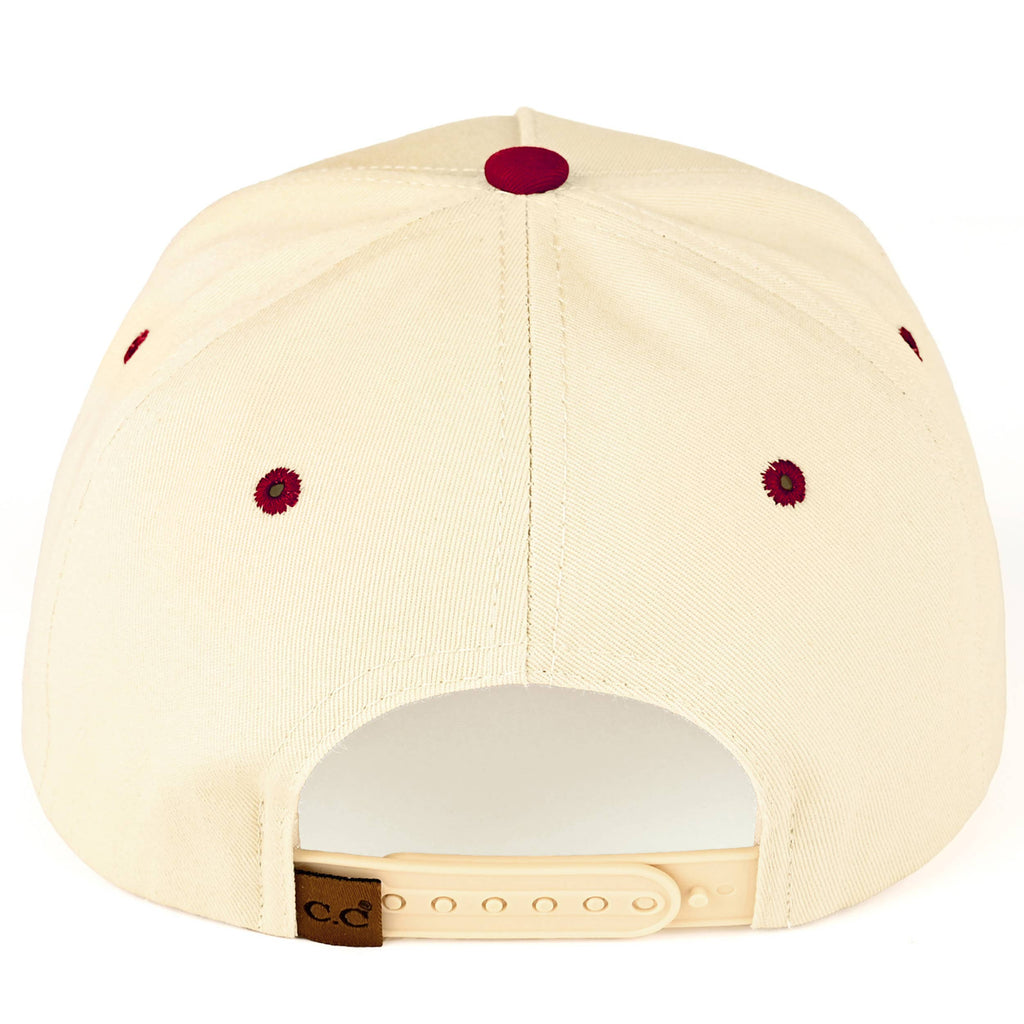 C.C WHISKEY WEATHER Embroidered Letter Two Tone Trucker Hat