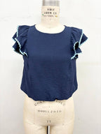 Ruffle Sleeve Airflow Top