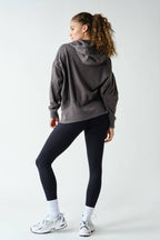 Fleece Hoodie Jacket with Tapered Sleeves
