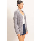 Patch Pocket Chenille Cardigan