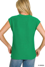 Center Seam Sleeveless Sweater