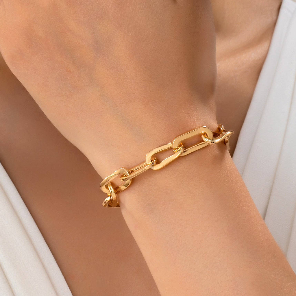 Bold Chunky Gold Link Bracelet | 80B1676