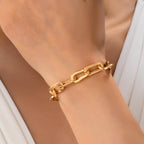 Bold Chunky Gold Link Bracelet | 80B1676